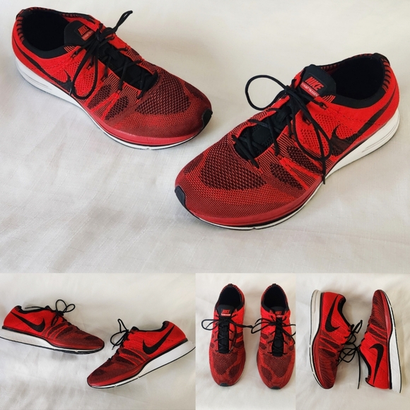 NIKE MENS FLYKNIT TRAINER UNIVERSITY RED AH8396-601 size 13 Men's sneakers shoes - Picture 2 of 16
